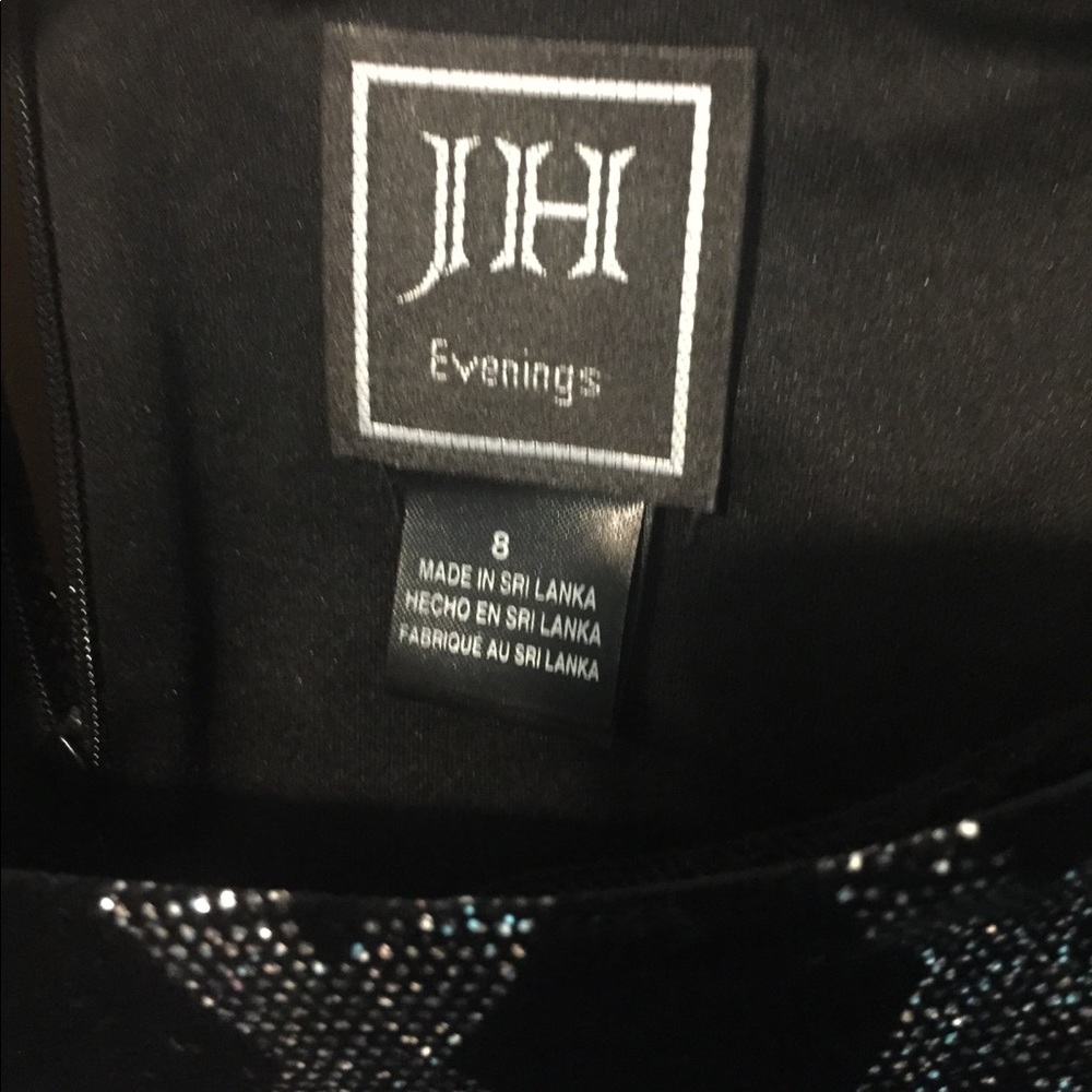 Black Velvet Glitter Dress - Picture 3 of 4